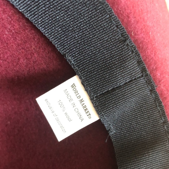 🔴3/$20 NWOT Maroon burgundy wool hat fedora hat festival fall winter hat - Picture 3 of 4